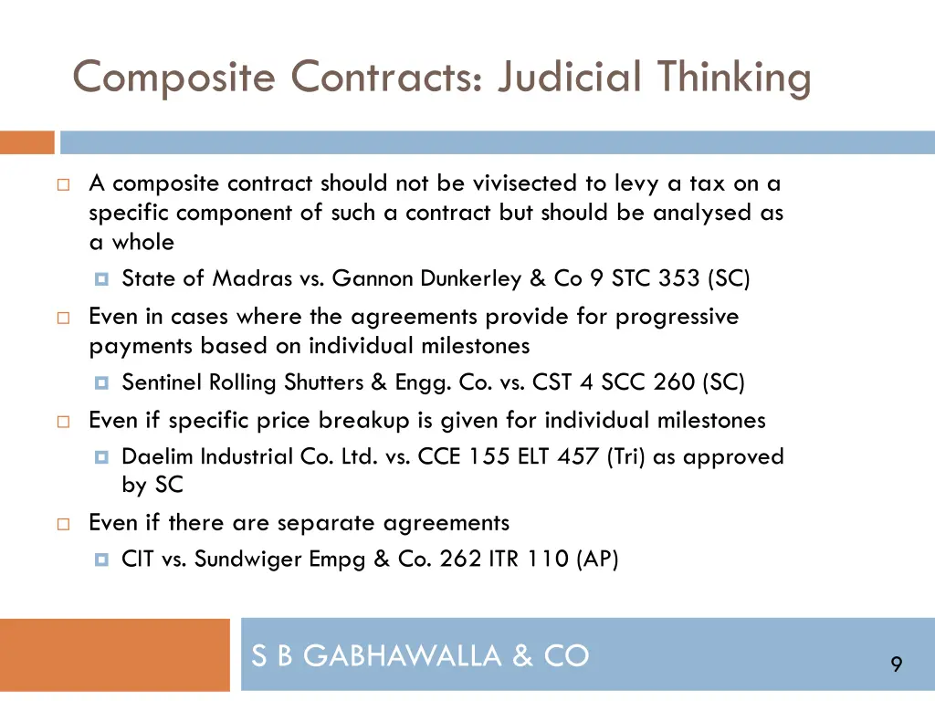 composite contracts judicial thinking