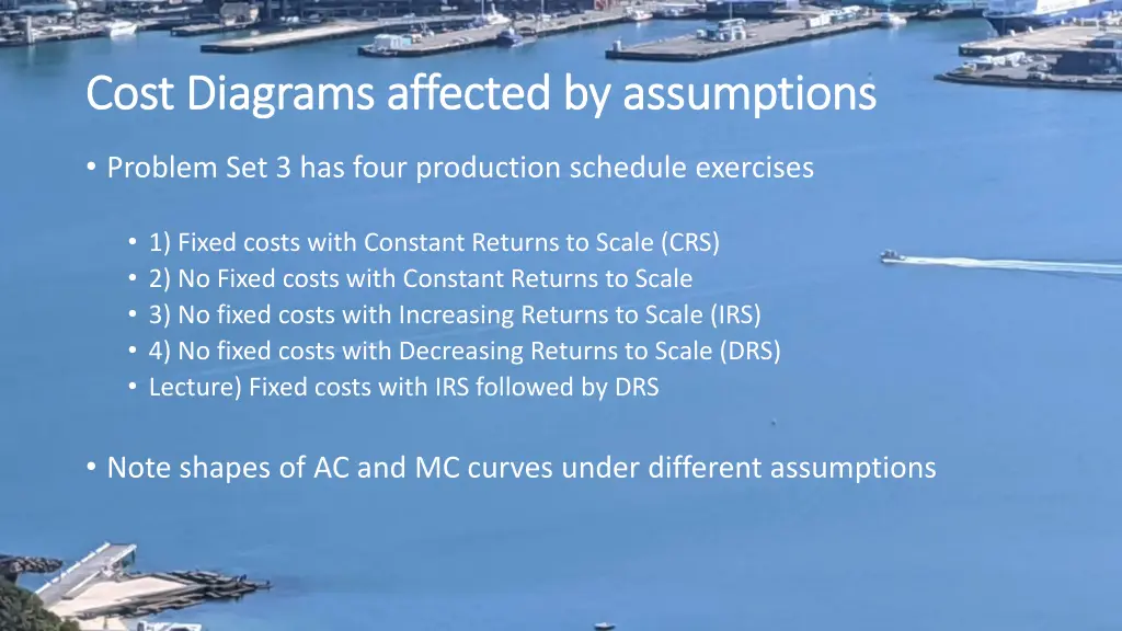 cost diagrams affected by assumptions cost