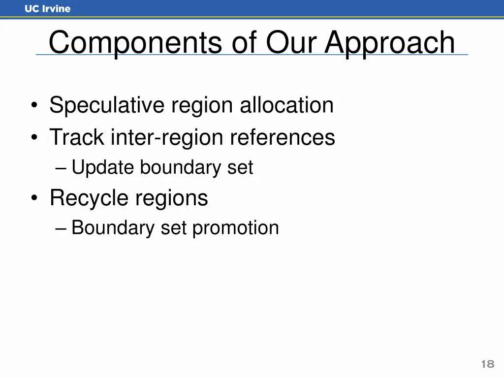 components of our approach