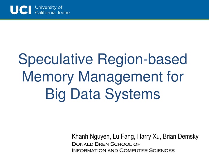 speculative region based memory management