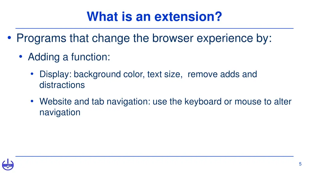 what is an extension