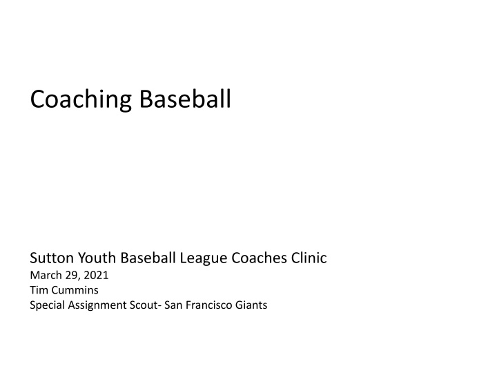 coaching baseball