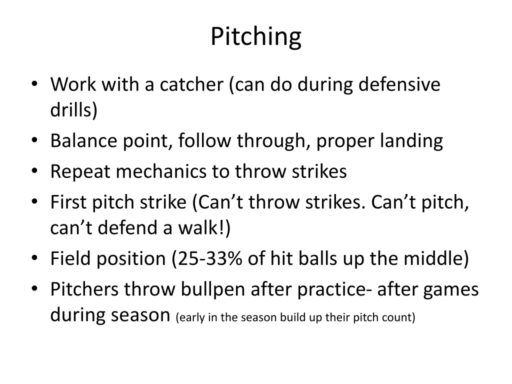 pitching