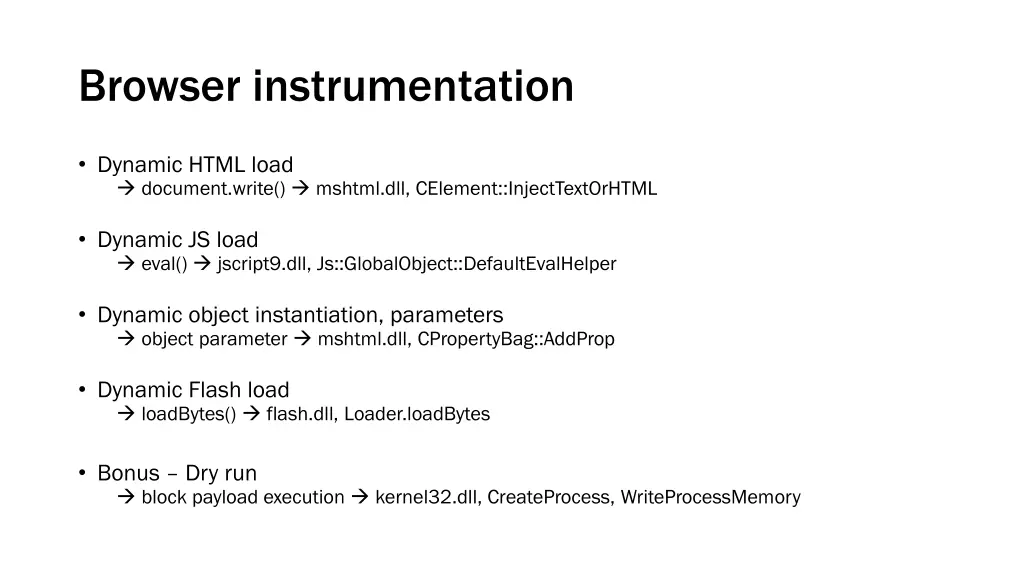 browser instrumentation 1