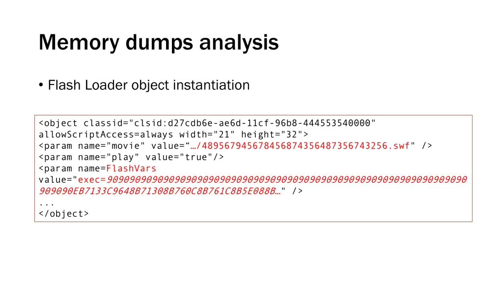 memory dumps analysis 1