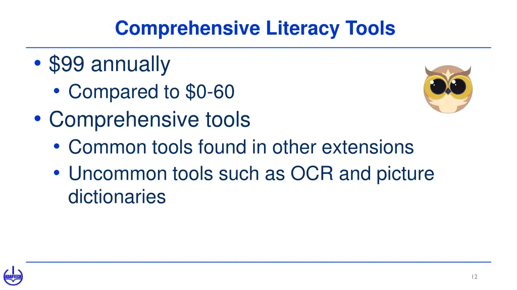 comprehensive literacy tools 99 annually compared