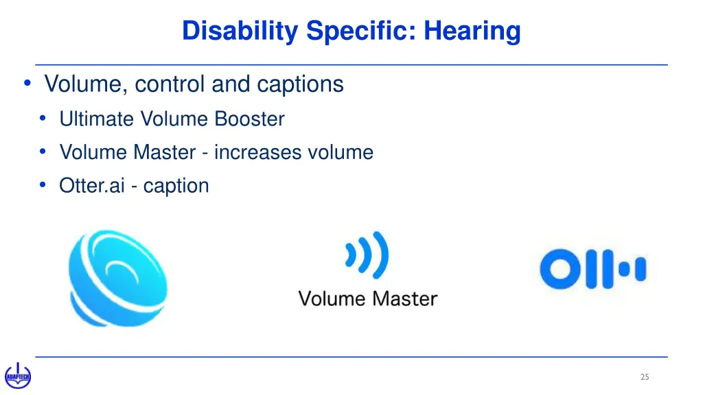 disability specific hearing