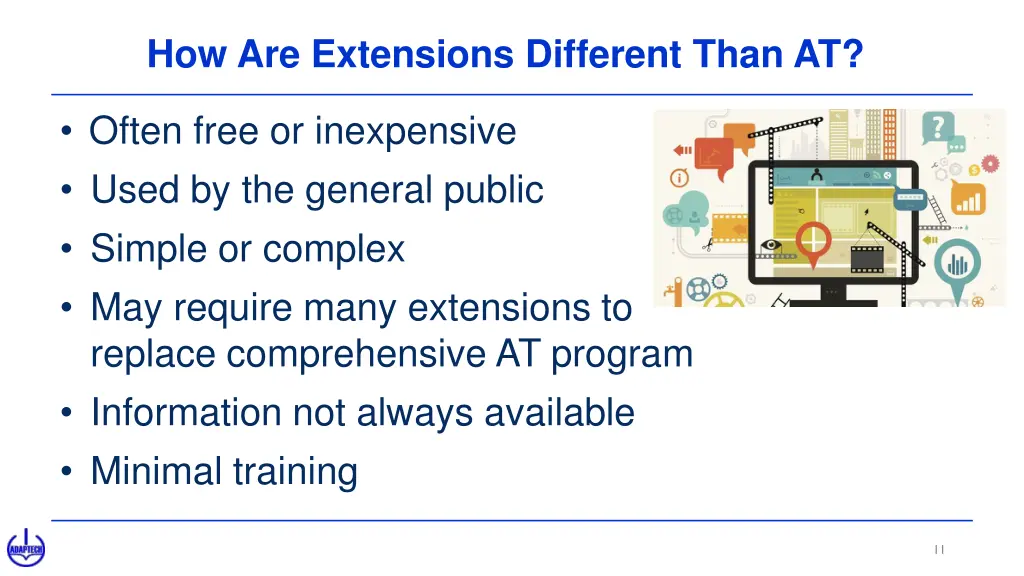 how are extensions different than at