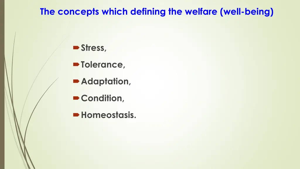 the concepts which defining the welfare well being