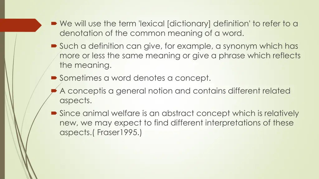 we will use the term lexical dictionary