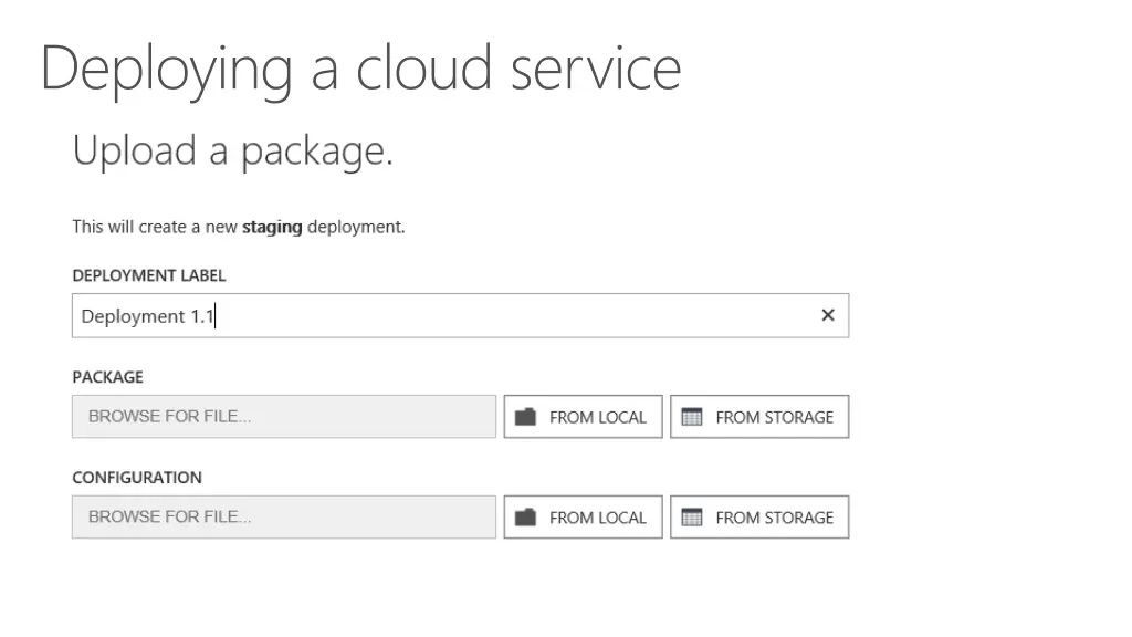 deploying a cloud service