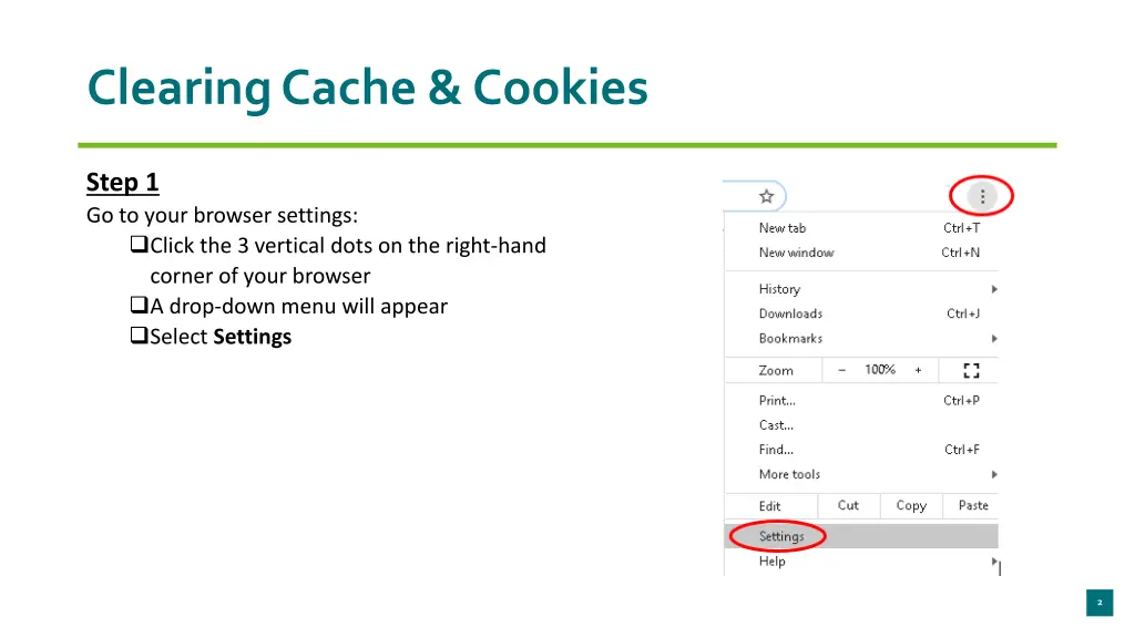 clearing cache cookies