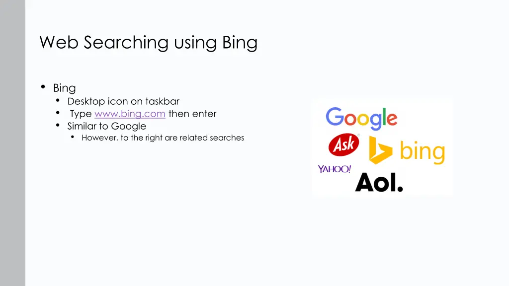 web searching using bing