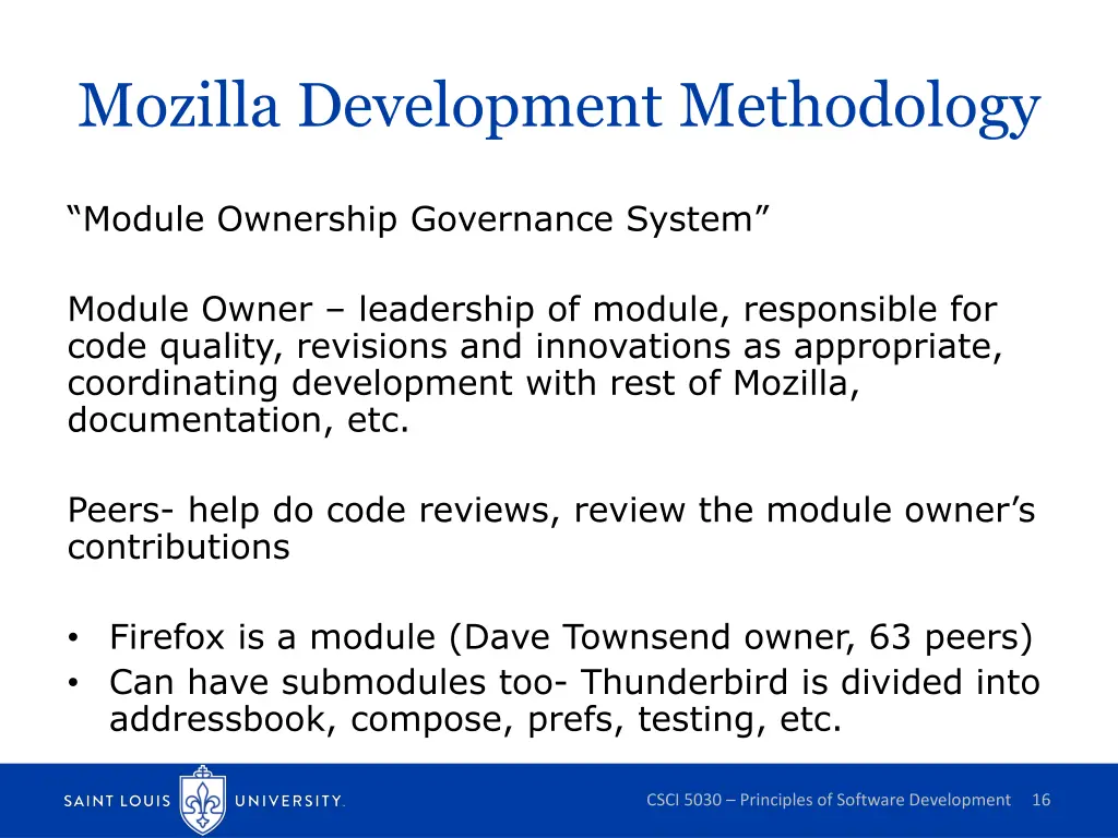 mozilla development methodology