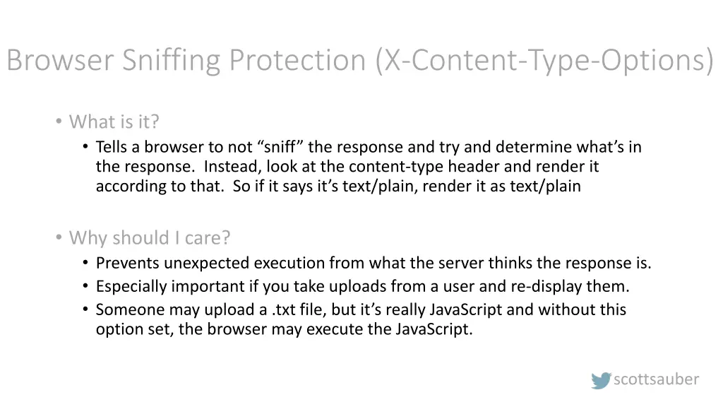 browser sniffing protection x content type options