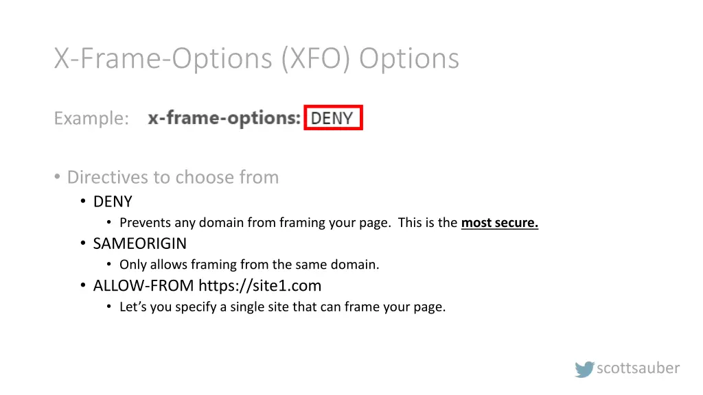 x frame options xfo options