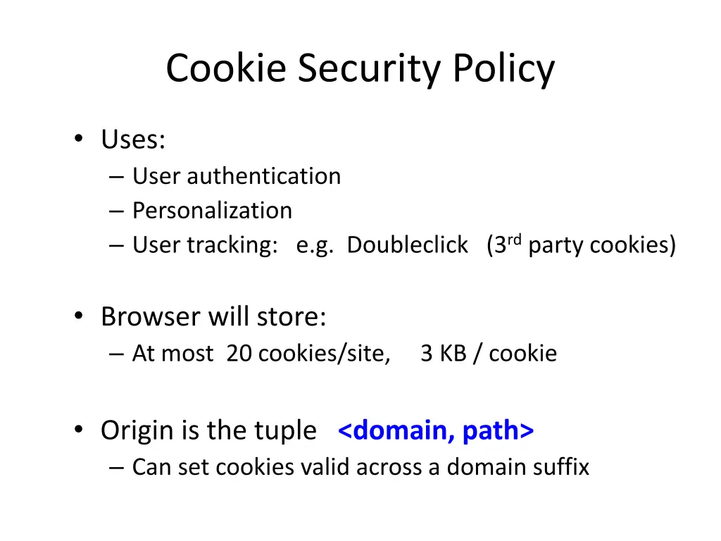 cookie security policy