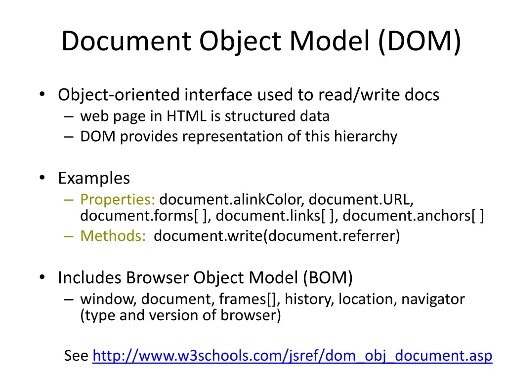 document object model dom