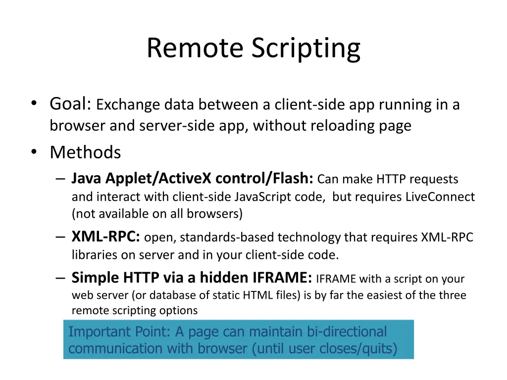 remote scripting