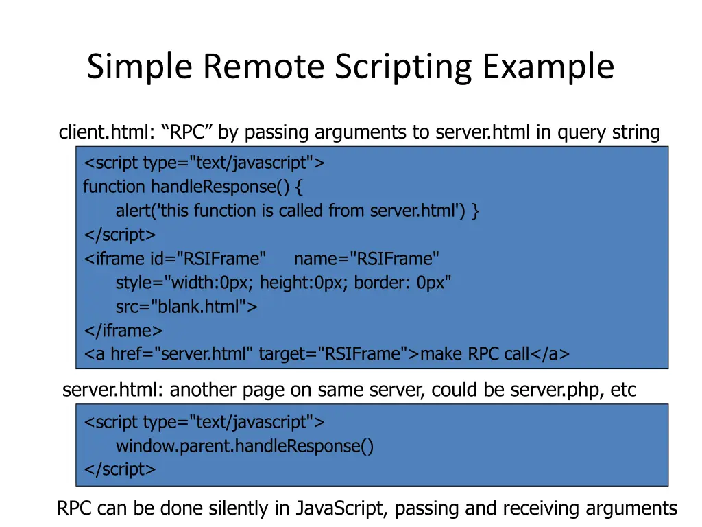 simple remote scripting example