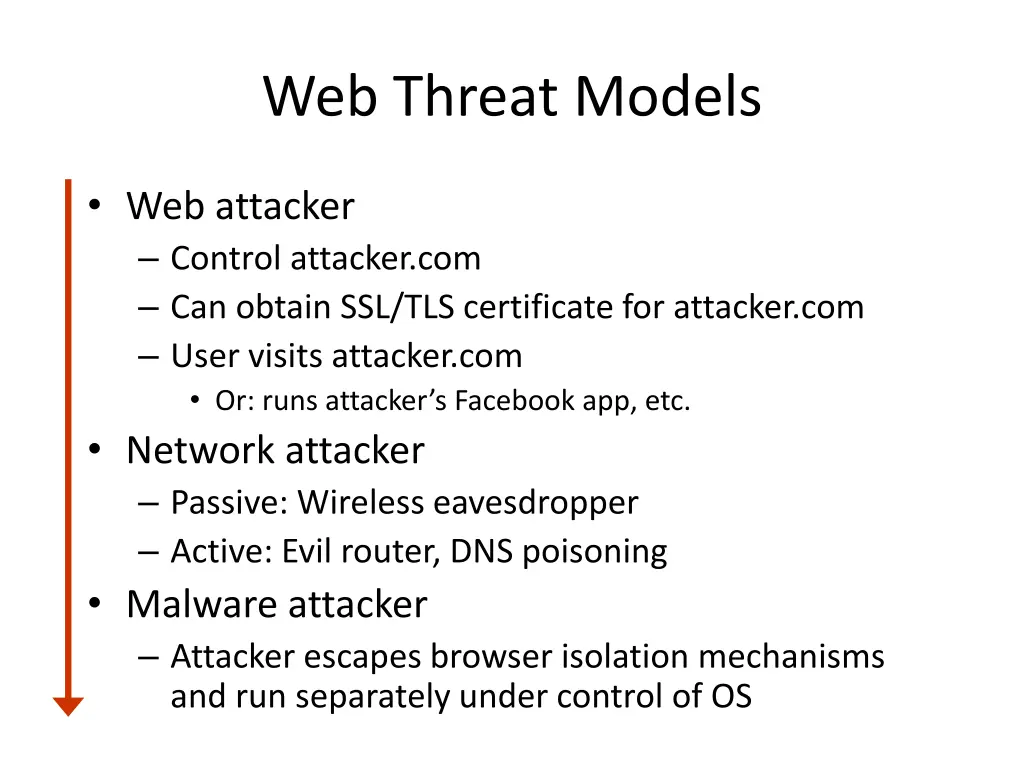 web threat models