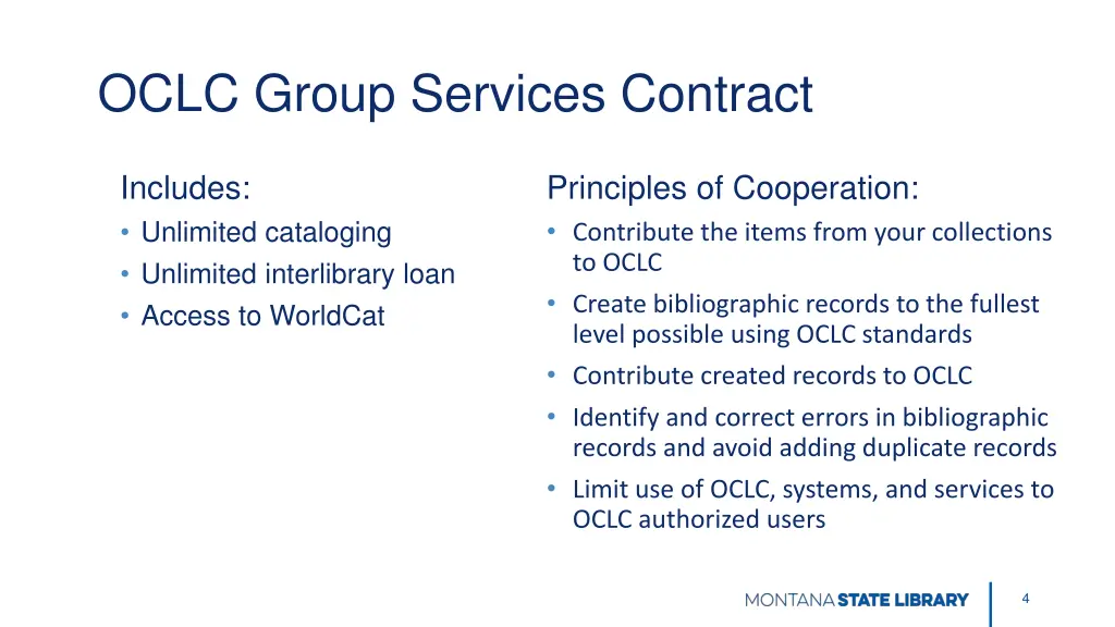 oclc group services contract