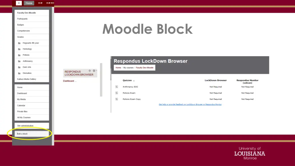 moodle block