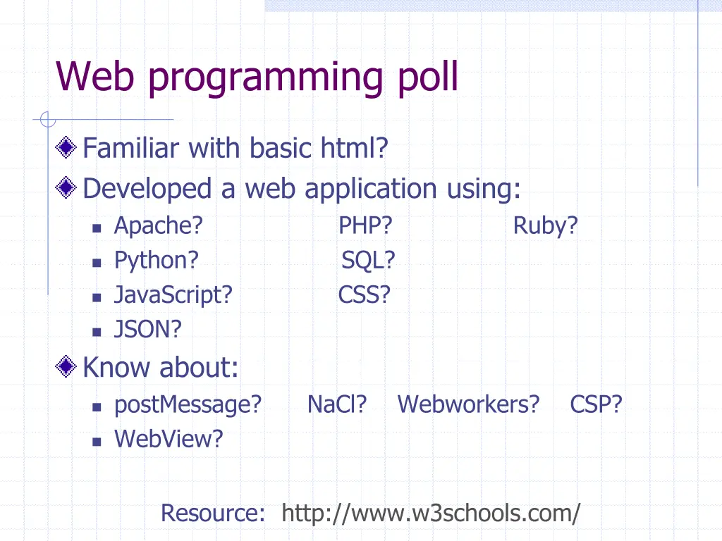 web programming poll