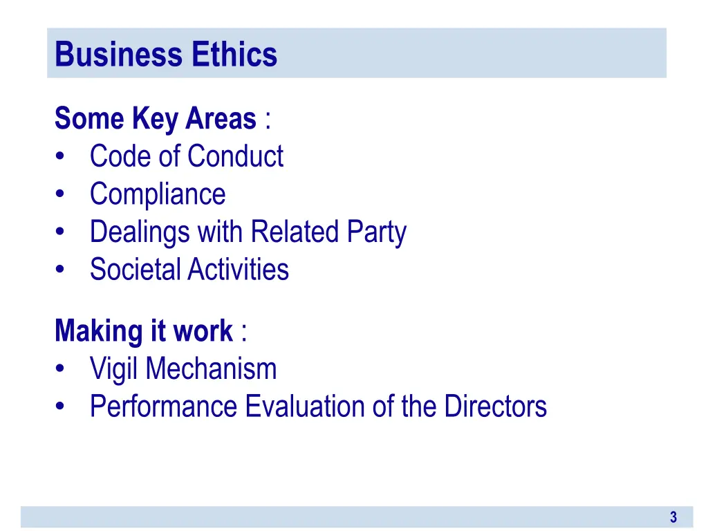 business ethics