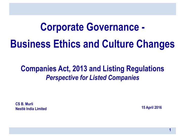 corporate governance business ethics and culture