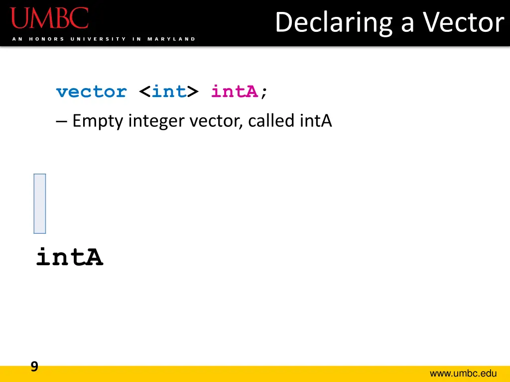 declaring a vector