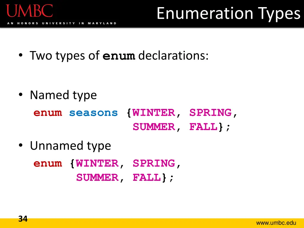 enumeration types