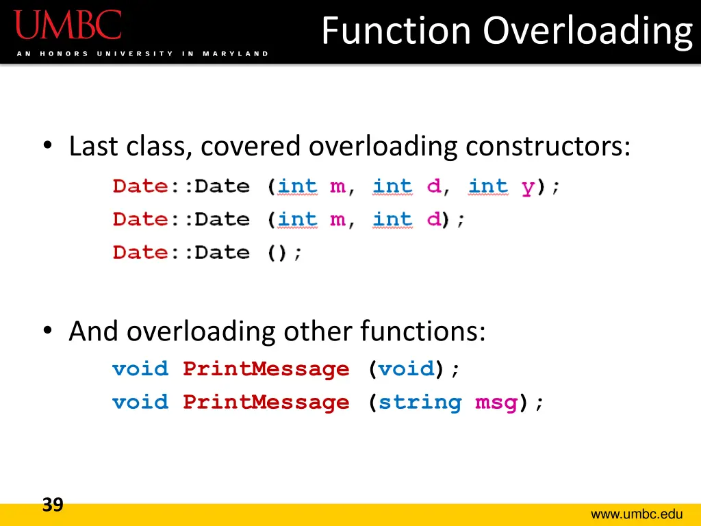 function overloading