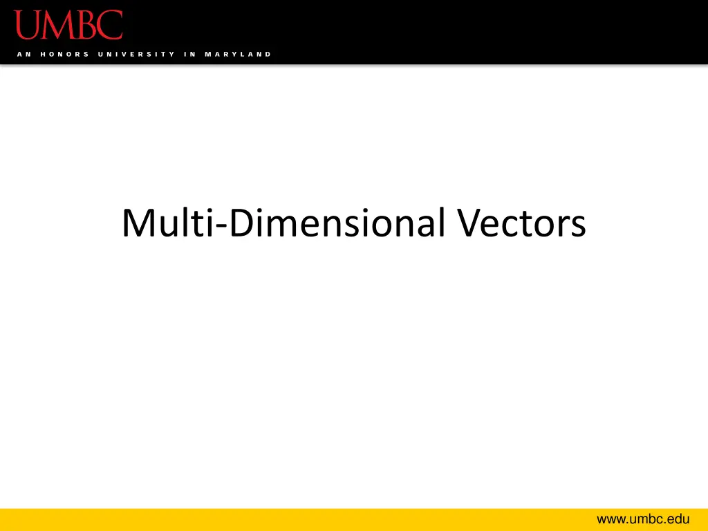 multi dimensional vectors