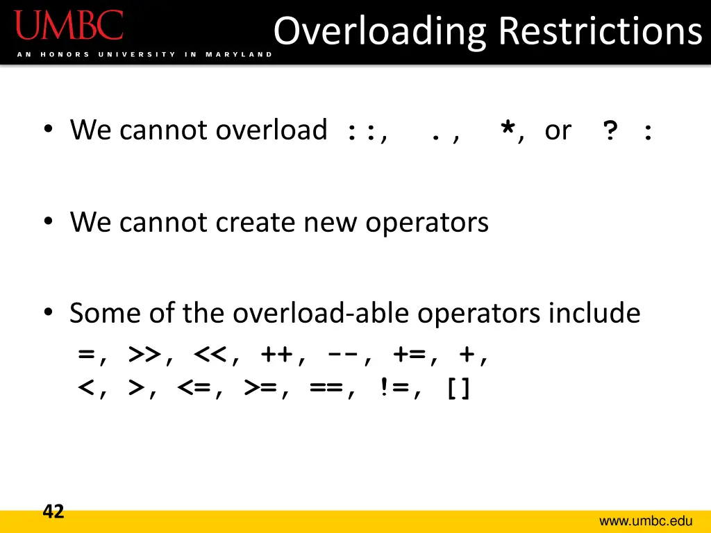 overloading restrictions