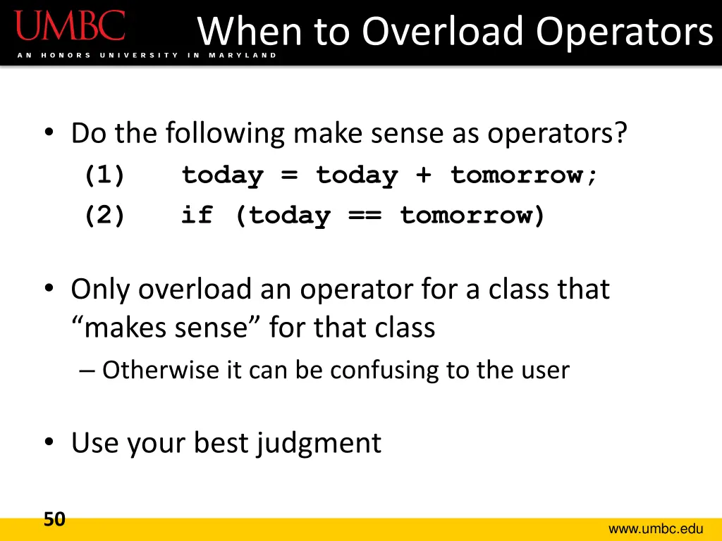 when to overload operators