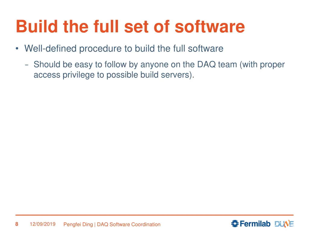 build the full set of software