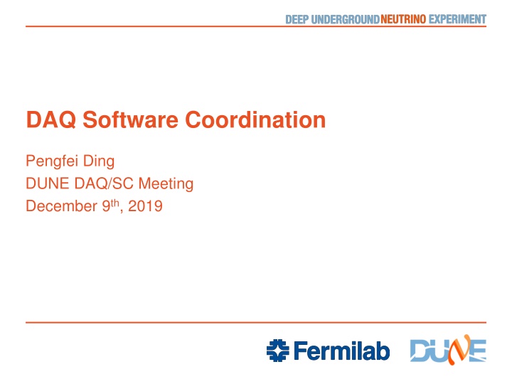 daq software coordination