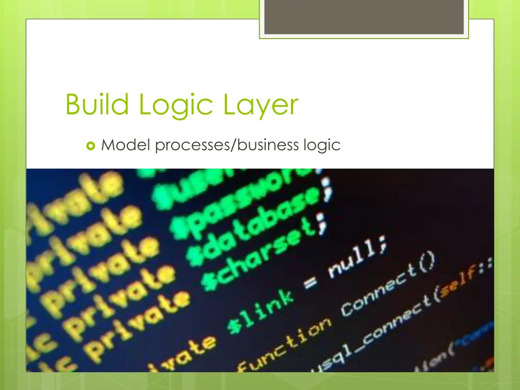 build logic layer