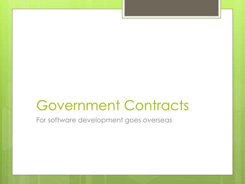 government contracts for software development