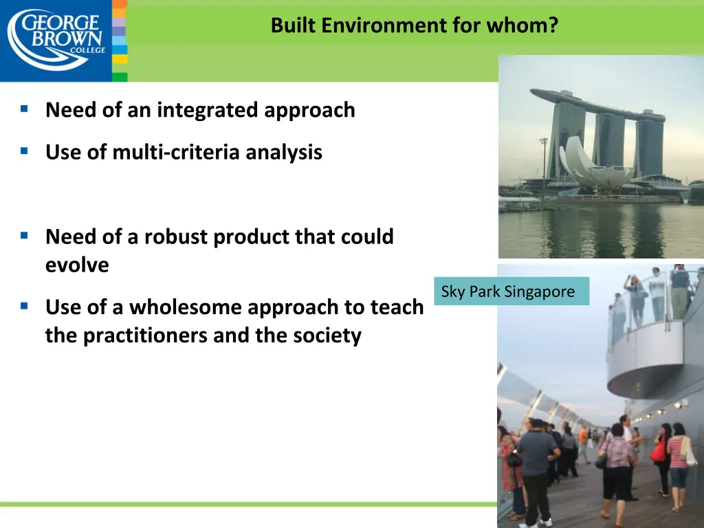 built environment for whom