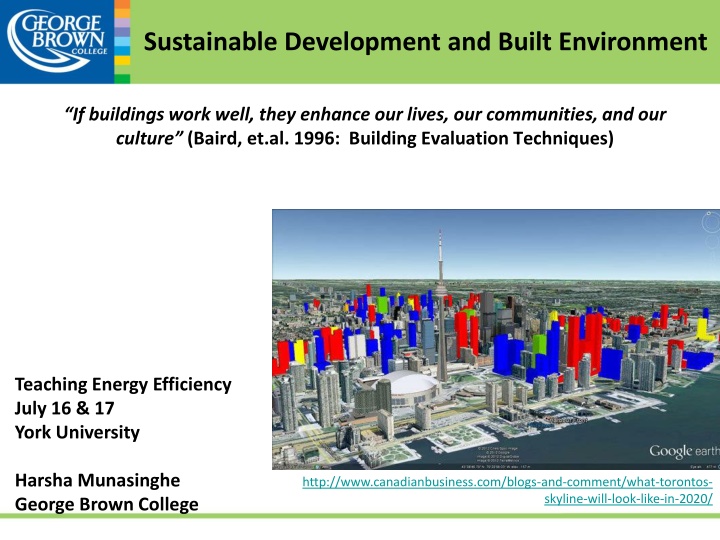 sustainable development and built environment