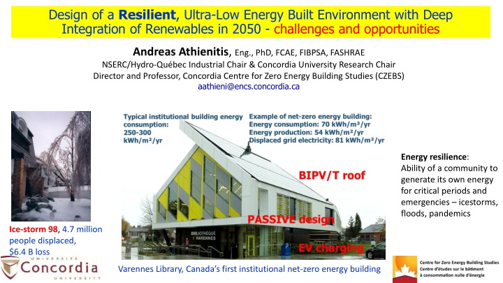 design of a resilient ultra low energy built