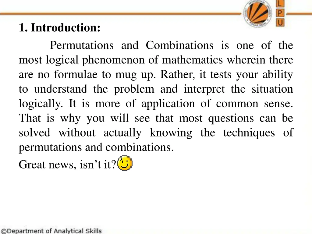 1 introduction permutations and combinations