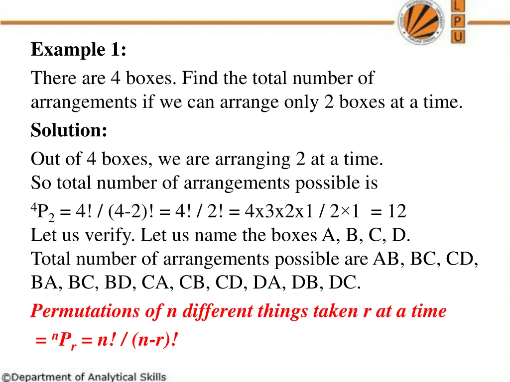 example 1 there are 4 boxes find the total number