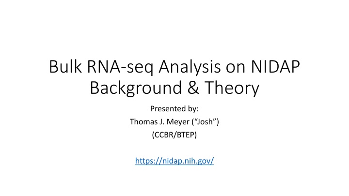 bulk rna seq analysis on nidap background theory