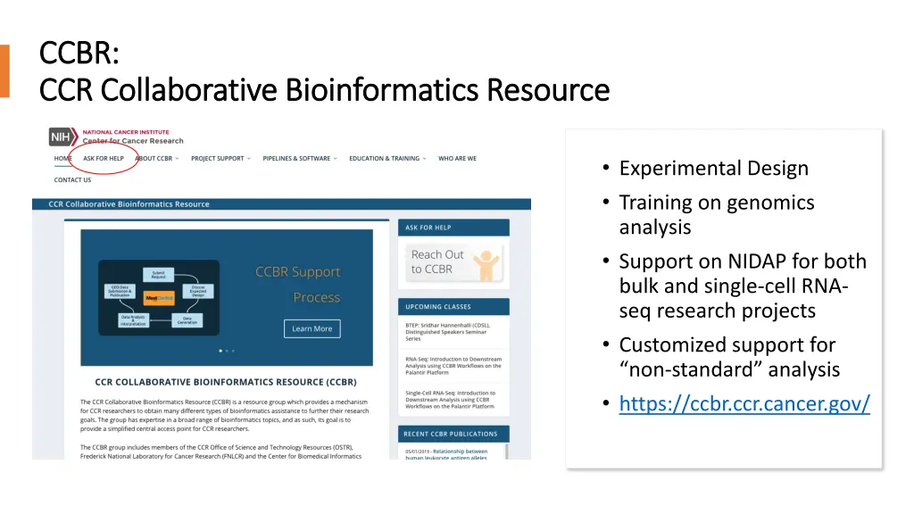 ccbr ccbr ccr collaborative bioinformatics