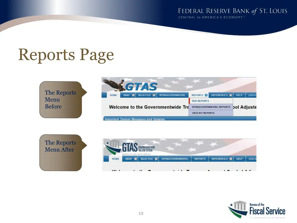 reports page