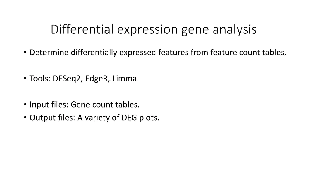 differential expression gene analysis