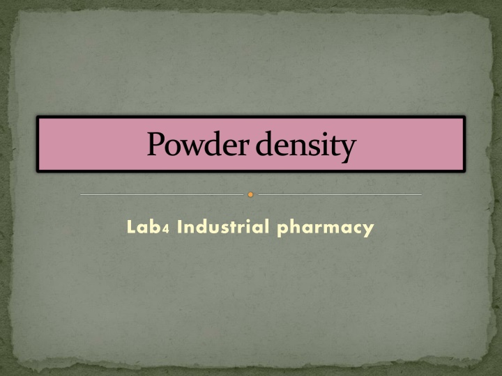 powder density